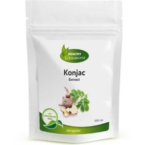 Konjac-extract (Glucomannan) | 100 capsules | Vitaminesperpost.nl