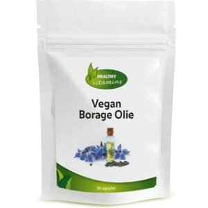Vegan Borage Olie | 60 vegan capslues | Huid | antioxidant | celbeschermer | Vitaminesperpost.nl